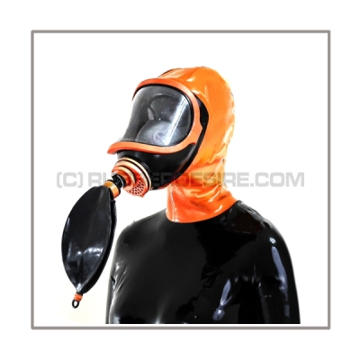 Deluxe CLIMAX gasmask-zipperhood-system HEAVY-X with rebreathing-bag-set